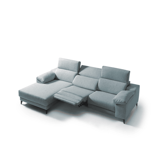 Chaise longue 4 lugares relax elétrica AMIL esquerda azul
