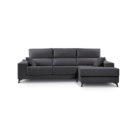 Chaise longue 4 lugares NOELIA XL cor antracite dereita