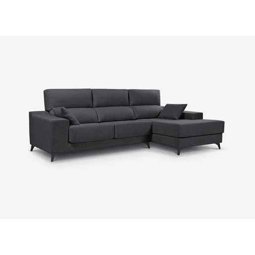 Chaise longue 4 lugares NOELIA XL cor antracite dereita