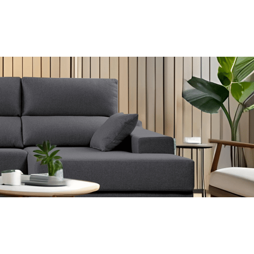 Chaise longue 4 lugares NOELIA XL cor antracite dereita