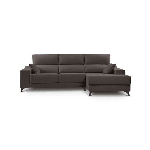 Chaise longue 4 lugares NOELIA XL cor chocolate dereita