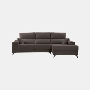 Chaise longue 4 lugares NOELIA XL cor chocolate dereita