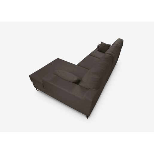 Chaise longue 4 lugares NOELIA XL cor chocolate dereita