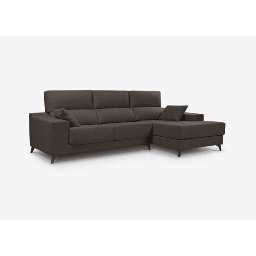 Chaise longue 4 lugares NOELIA XL cor chocolate dereita