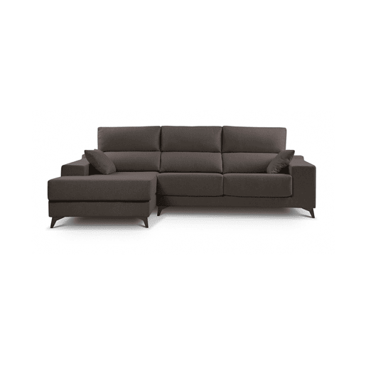 Chaise longue 4 lugares NOELIA XL cor chocolate esquerda