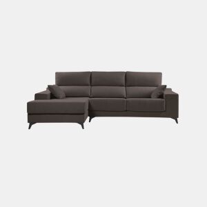 Chaise longue 4 lugares NOELIA XL cor chocolate esquerda