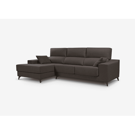 Chaise longue 4 lugares NOELIA XL cor chocolate esquerda
