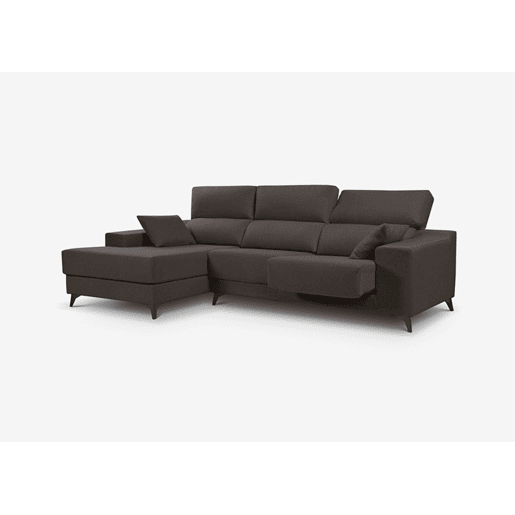 Chaise longue 4 lugares NOELIA XL cor chocolate esquerda