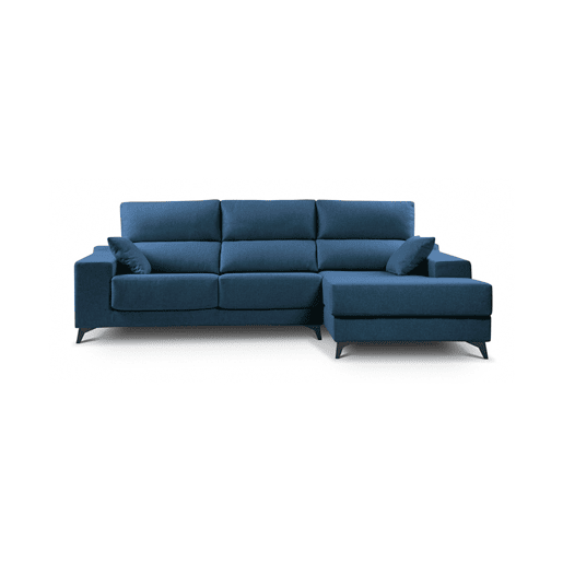 Chaise longue 4 lugares NOELIA XL cor azul escuro dereita