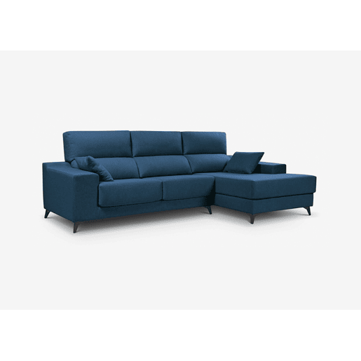 Chaise longue 4 lugares NOELIA XL cor azul escuro dereita