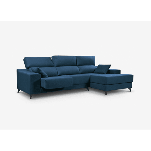Chaise longue 4 lugares NOELIA XL cor azul escuro dereita