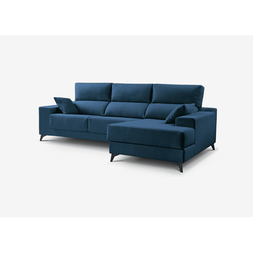 Chaise longue 4 lugares NOELIA XL cor azul escuro dereita