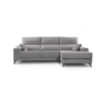 Chaise longue 4 lugares NOELIA XL cor cinza claro dereita