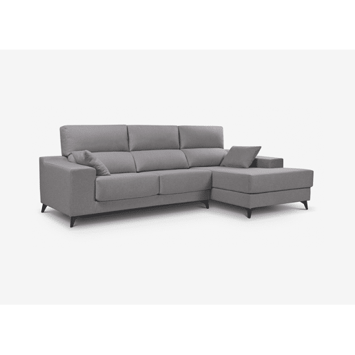 Chaise longue 4 lugares NOELIA XL cor cinza claro dereita