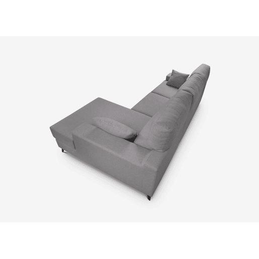 Chaise longue 4 lugares NOELIA XL cor cinza claro dereita