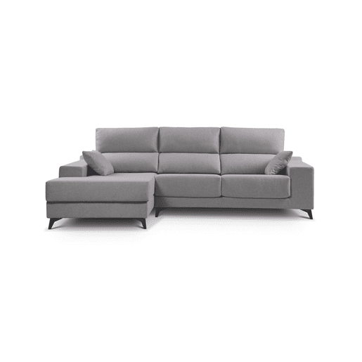 Chaise longue 4 lugares NOELIA XL cor cinza claro esquerda