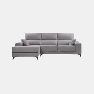 Chaise longue 4 lugares NOELIA XL cor cinza claro esquerda