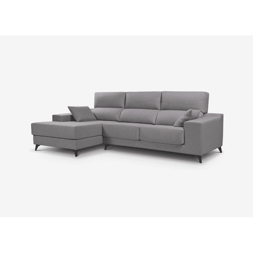 Chaise longue 4 lugares NOELIA XL cor cinza claro esquerda