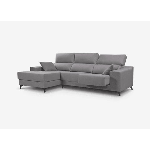 Chaise longue 4 lugares NOELIA XL cor cinza claro esquerda