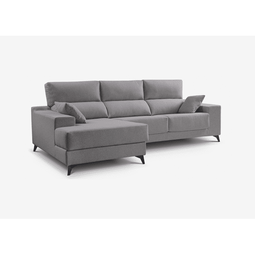 Chaise longue 4 lugares NOELIA XL cor cinza claro esquerda