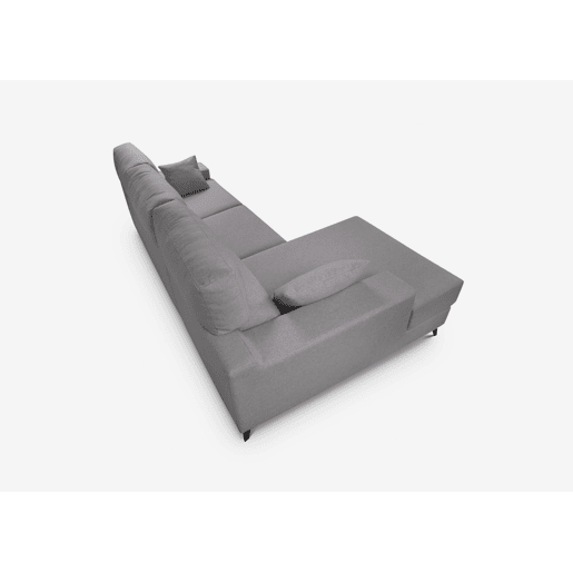 Chaise longue 4 lugares NOELIA XL cor cinza claro esquerda