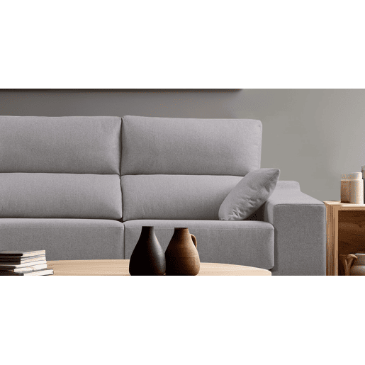 Chaise longue 4 lugares NOELIA XL cor cinza claro esquerda