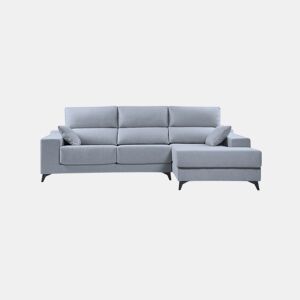 Chaise longue 4 lugares NOELIA XL cor azul claro dereita