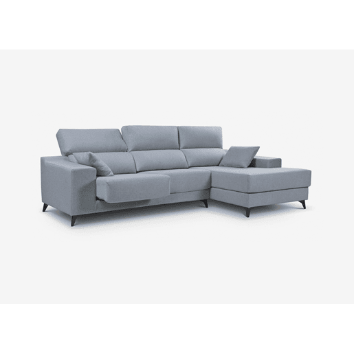 Chaise longue 4 lugares NOELIA XL cor azul claro dereita