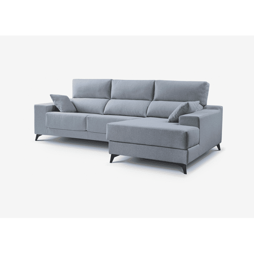 Chaise longue 4 lugares NOELIA XL cor azul claro dereita
