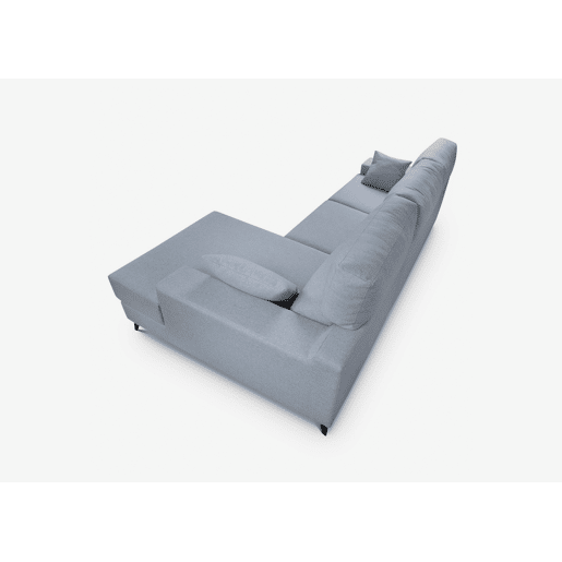 Chaise longue 4 lugares NOELIA XL cor azul claro dereita