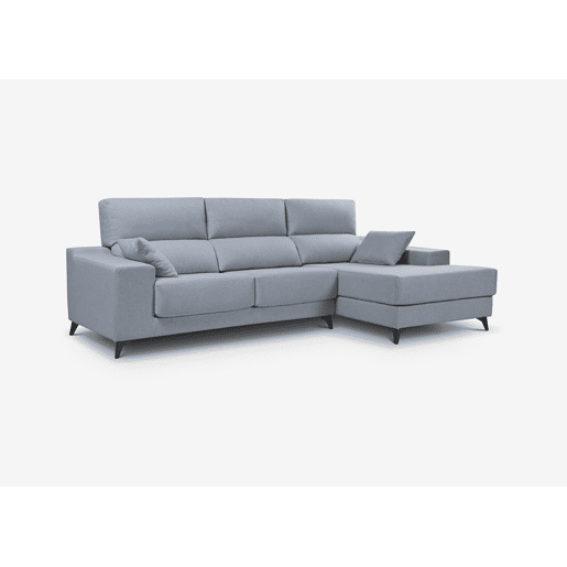 Chaise longue 4 lugares NOELIA XL cor azul claro dereita