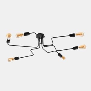 Candeeiro de teto DEDALO 6 luces 22w 25x97x75cm cor preto