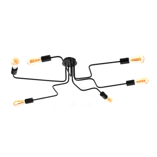 Candeeiro de teto DEDALO 6 luces 22w 25x97x75cm cor preto
