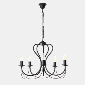 Candeeiro de teto CANDELA 5 luces 6w 105x55x55cm cor preto