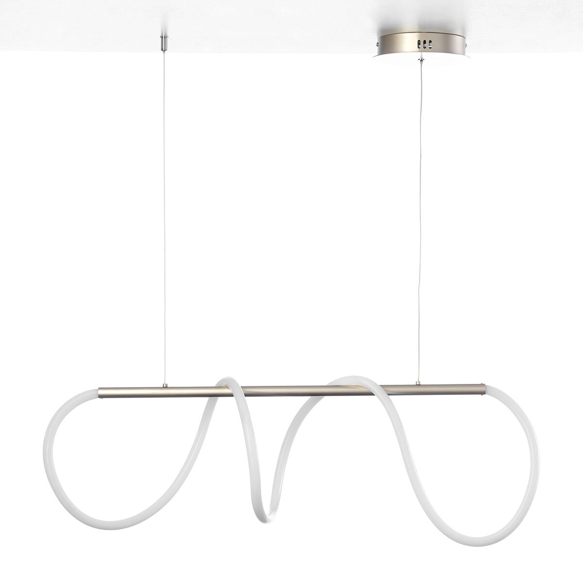 Lámpara de techo AMANDA 1 luz led 40w 120x90x90cm color plata