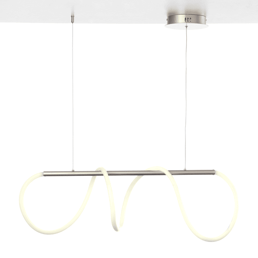 Candeeiro de teto AMANDA 1 luz led 40 W 120x90x90 cor prata