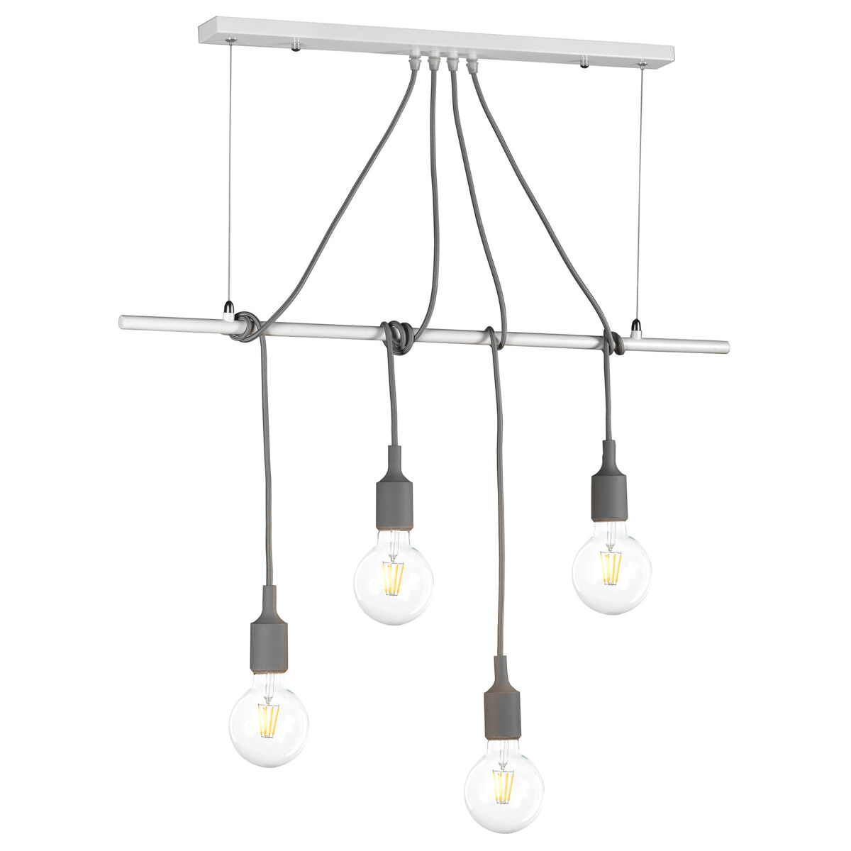 Lámpara de techo WIRE IV 4 luces 22w 90x80x20cm blanco