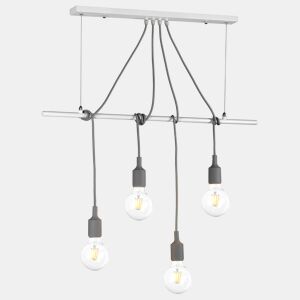 Candeeiro de teto WIRE IV 4 luzes 22 W 90x80x20cm branca
