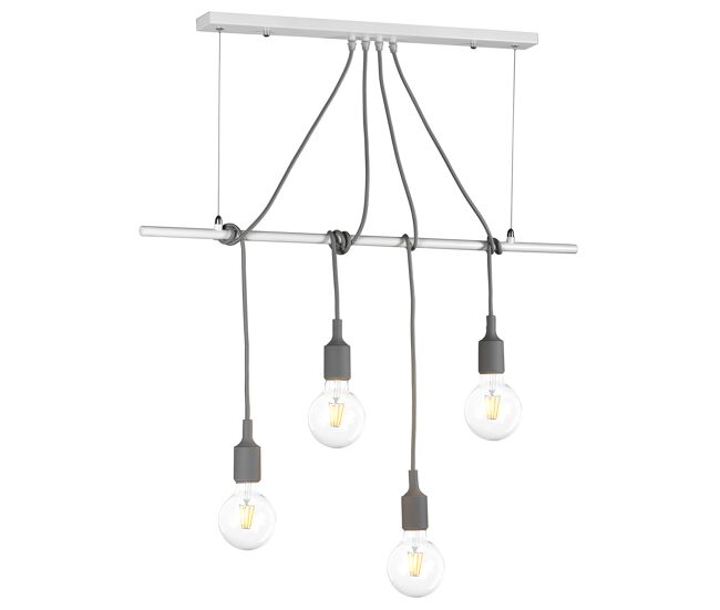 Lámpara de techo wire iv 4 luces 22w 90x80x20cm blanco