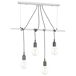 Lámpara de techo WIRE IV 4 luces 22w 90x80x20cm blanco Lámpara de techo WIRE IV 4 luces 22w 90x80x20cm blanco Blanco