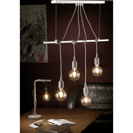 Candeeiro de teto WIRE IV 4 luzes 22 W 90x80x20cm branca