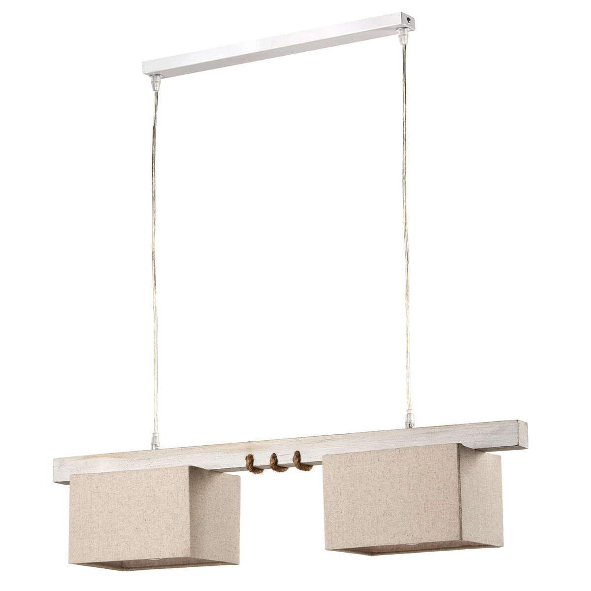 Lámpara techo GEA 2 luces 22w 100x80x15cm beige