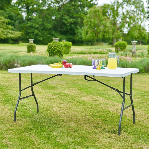 Mesa polivalente CATERING dobrável 180x74cm HDPE branco