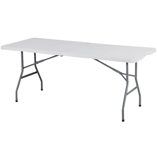 Mesa polivalente CATERING dobrável 180x74cm HDPE branco