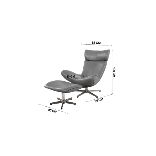 Cadeirão BETA relax manual cinza Cadeirão BETA relax manual cinza