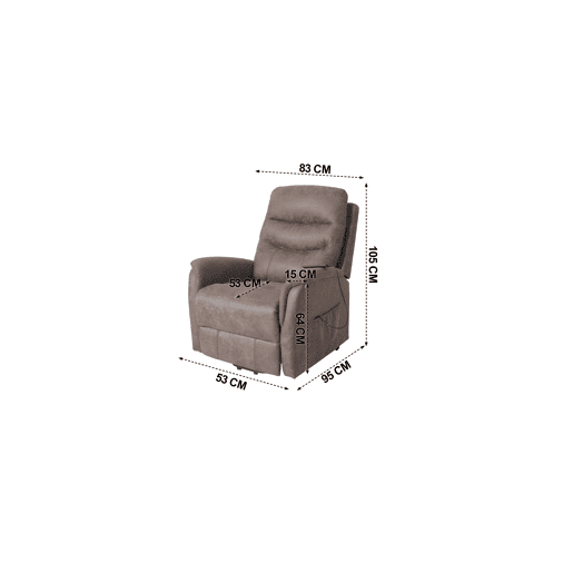 Cadeirão corL relax elétrico LIFT UP e massagem castanho