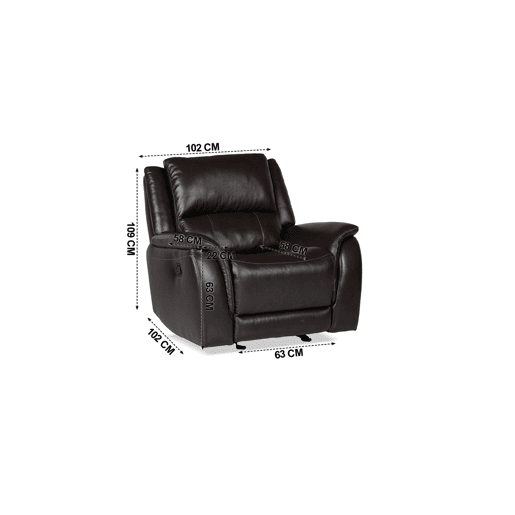 Cadeirão relax elétrico NINFA cor castanho
