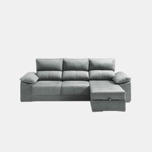 Chaise longue 3 lugares dereita cor cinza EIRA