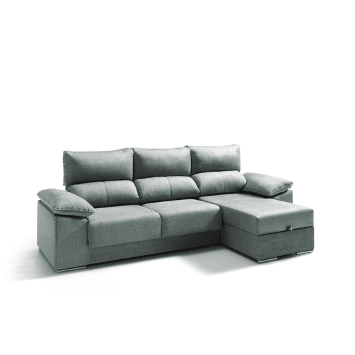 Chaise longue 3 lugares dereita cor cinza EIRA