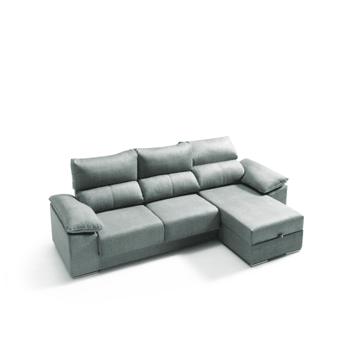 Chaise longue 3 lugares dereita cor cinza EIRA